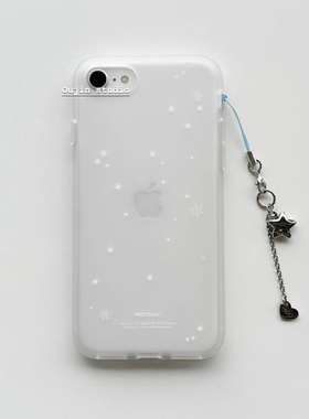 韩版ins小众设计感浪漫星星印花适用iphone17promax/15pro/14/16雾面透白tpu全包软壳苹果保护套