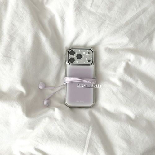 韩系ins晕染紫滴胶iPhone手机壳