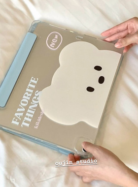 韩国ins可爱卡通小熊兔子适用2025平板电脑mini7/2022iPad10.9寸保护套air5套防摔软壳带笔槽支架11英寸