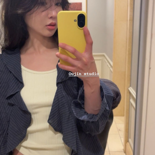 韩系ins简约baby酱博主同款 15pro 12苹果手机保护套 纯色液态硅胶软壳耐脏防摔适用于iphone16promax