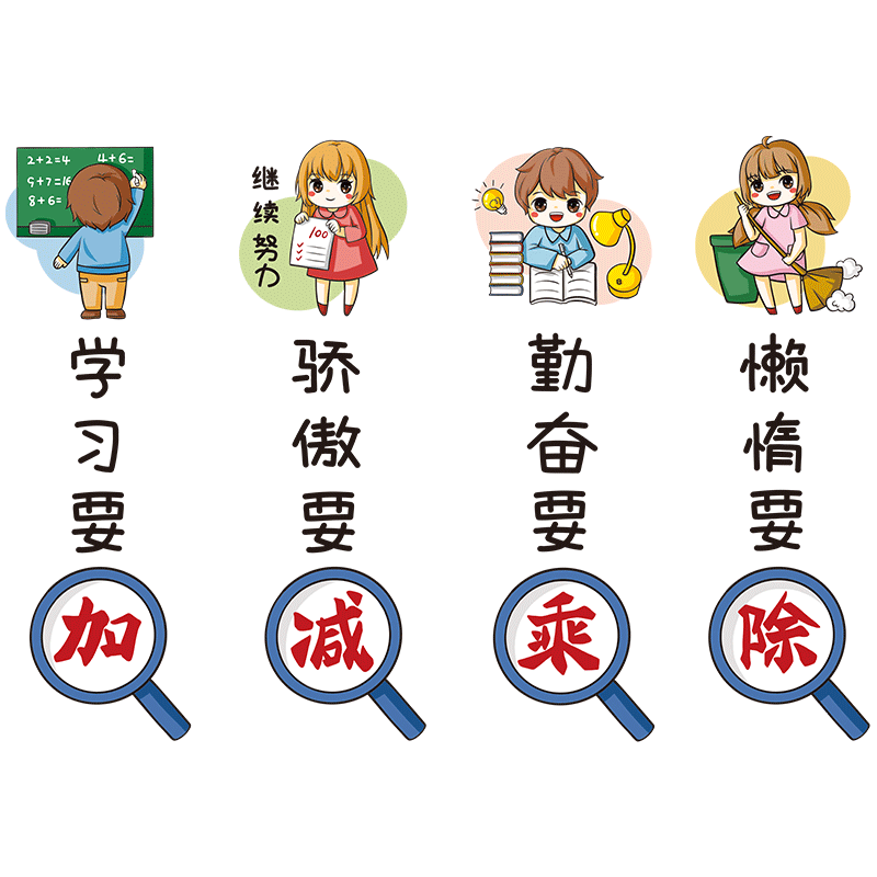 励志墙贴纸小学生班级主题墙标语