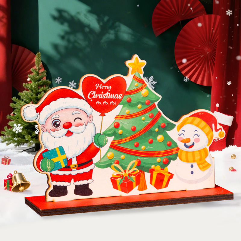 圣诞节装饰品桌面摆件圣诞老人树雪人美陈道具商场珠宝店节日装扮