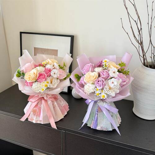 女神节成品国风花束毕业季教师节马面裙香皂花束生日礼物送女友