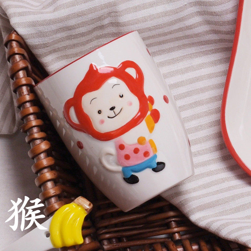 景德镇创意十二12生肖陶瓷杯 子兔子杯马克杯 创意卡通杯 动物杯_虎窝淘