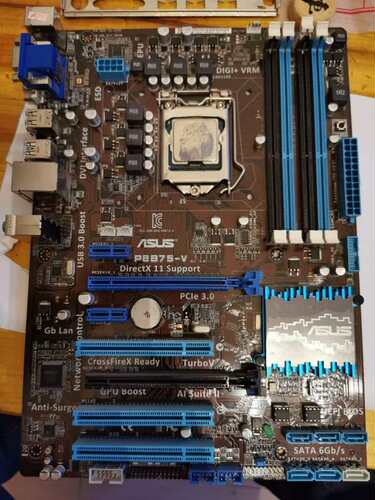 拆机华硕P8B75-V+i53470处理器板U一起