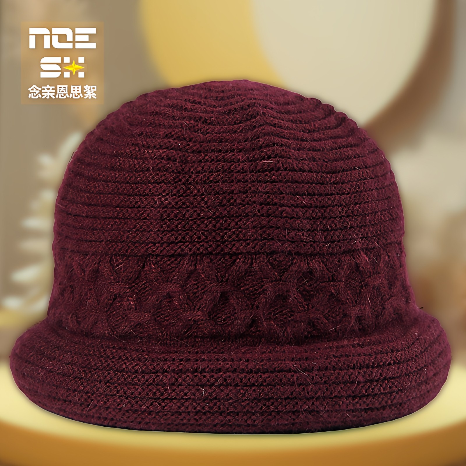 秋冬季加绒保暖毛线帽老人帽子奶奶中老年女士妈妈冬天加厚针织帽