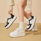 小众百搭休闲运动板鞋 1720厚底增高小白鞋 女夏季