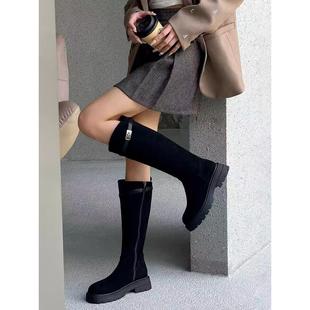 靴秋冬长靴马丁靴骑士百搭过膝女士厚底高筒靴 274时装