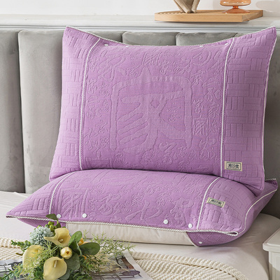 2025新款可固定防脱落一对装枕套中号40x60枕巾防滑不脱落枕头巾