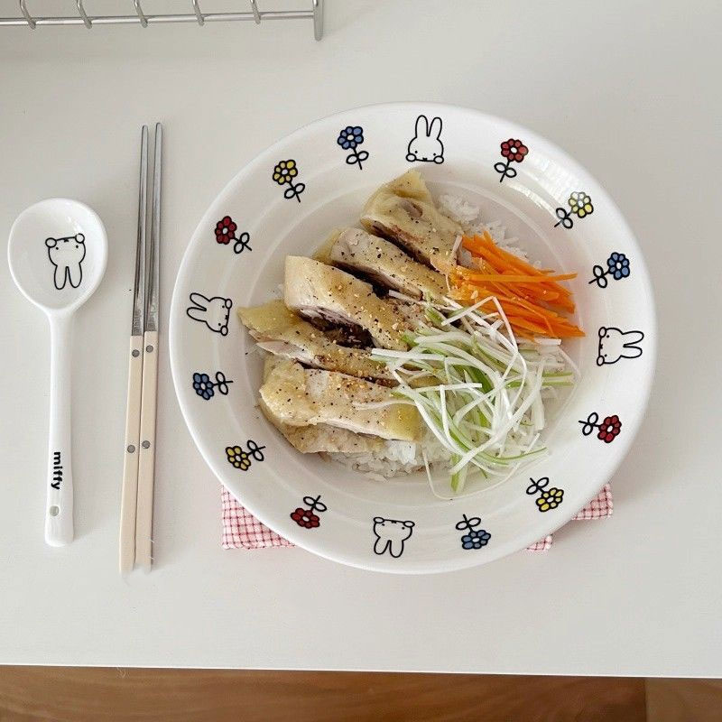 可爱米菲大容量高温瓷面碗饭碗