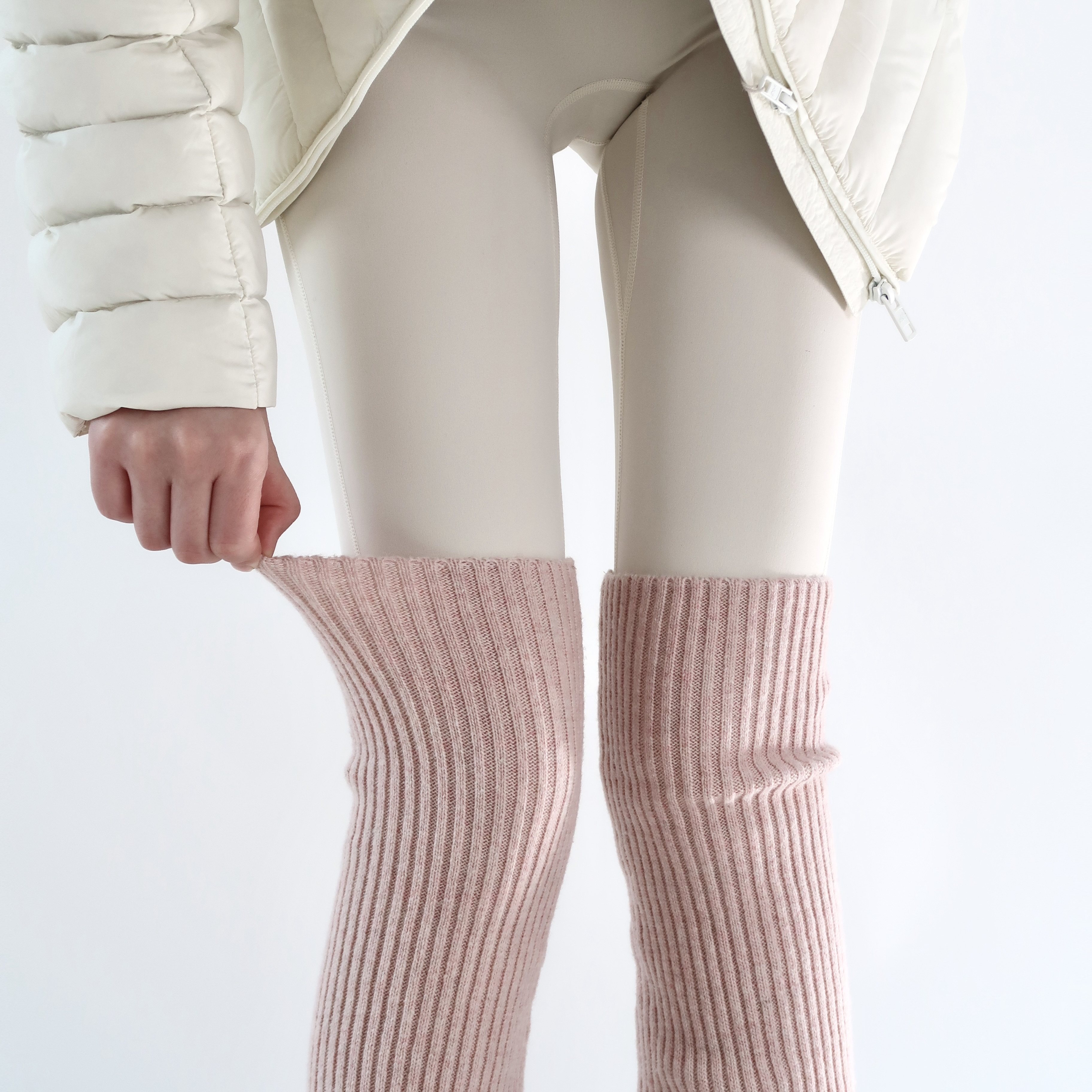 陆甜茶粉色加长款瑜伽过膝袜套女秋冬季针织保暖显瘦腿套堆堆袜,女士内衣/男士内衣/家居服,长筒袜,淘宝优惠券,粉丝福利购,淘宝优惠卷