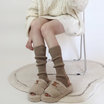 色系袜套加厚保暖堆堆护膝踩脚
