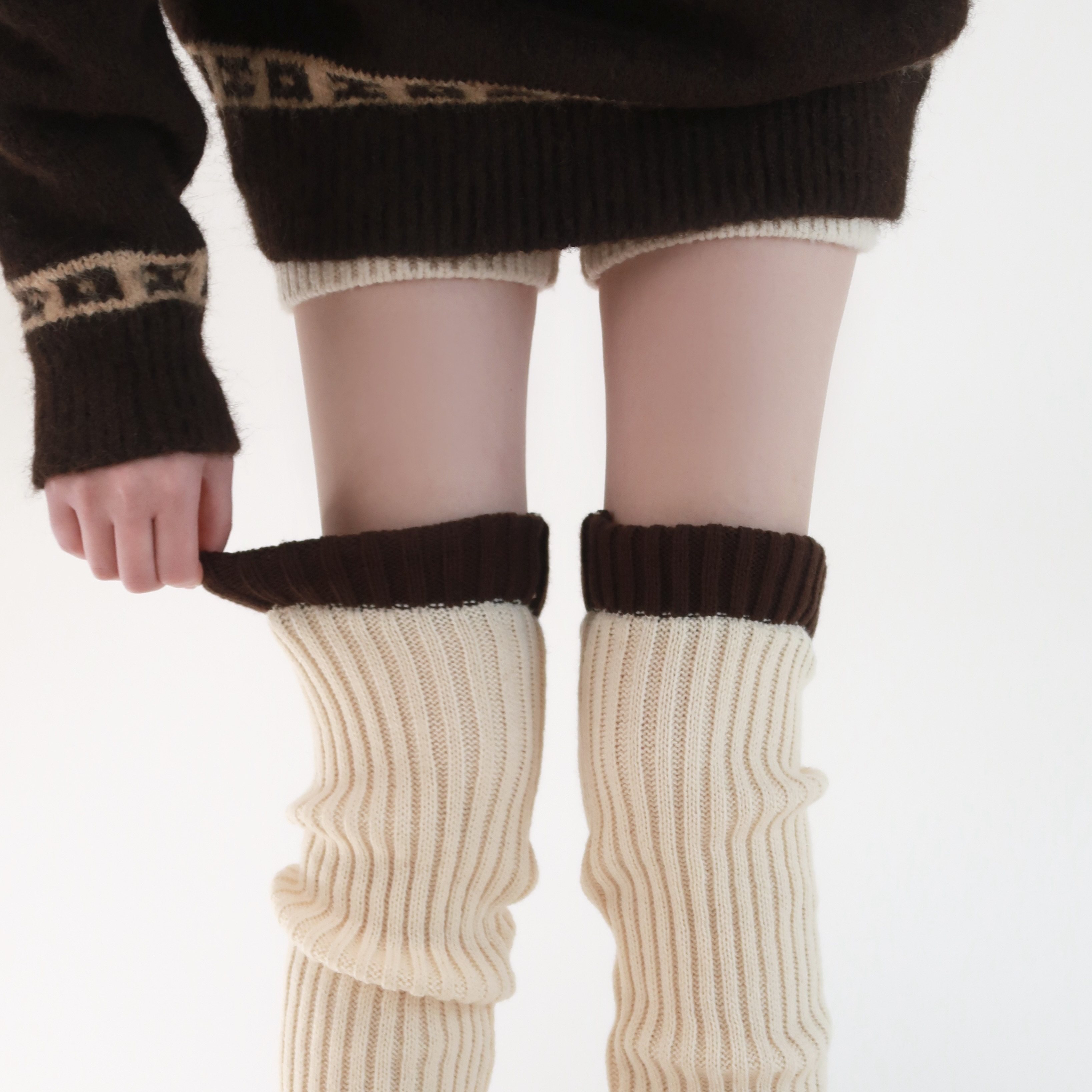 陆甜茶秋冬新款撞色雪地靴针织羊毛袜套女加厚保暖大腿袜套堆堆袜,女士内衣/男士内衣/家居服,长筒袜,淘宝优惠券,粉丝福利购,淘宝优惠卷