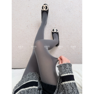 黑色美学春秋超模气场高级感连裤 袜灰咖啡色80d丝袜天鹅绒打底袜