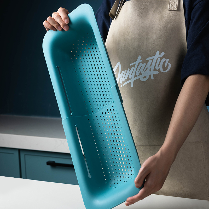 洗菜多用塑料折叠可伸缩水果篮