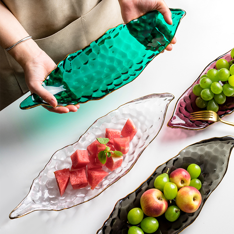 玻璃水果盘创意现代客厅网红水晶家用茶几北欧风格果盘零食盘托盘,餐饮具,果盆/果盘/果篮,淘宝优惠券,粉丝福利购,淘宝优惠卷