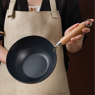 加厚无涂层极铁锅小号炒锅辅食锅泡面锅一人食迷你锅家用炒菜精铁