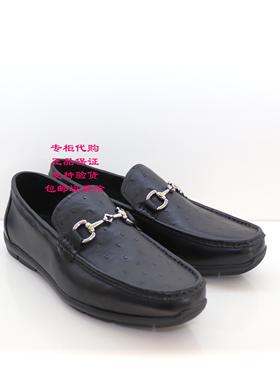 哈森2025年春新款男鞋ms254018牛皮厚底舒适金属装饰舒适套脚单鞋