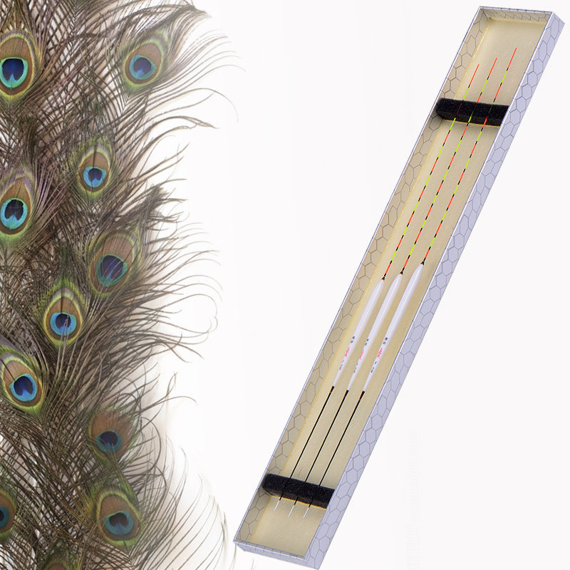 正品展浪孔雀羽浮漂竞技孔雀羽鱼漂加粗尾软尾醒目鲫鱼漂包邮渔具