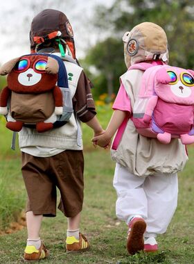 VABC卡通儿童双肩包男孩女宝宝户外出行背包可爱超萌幼儿园书包