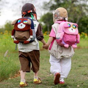 VABC卡通儿童双肩包男孩女宝宝户外出行背包可爱超萌幼儿园书包