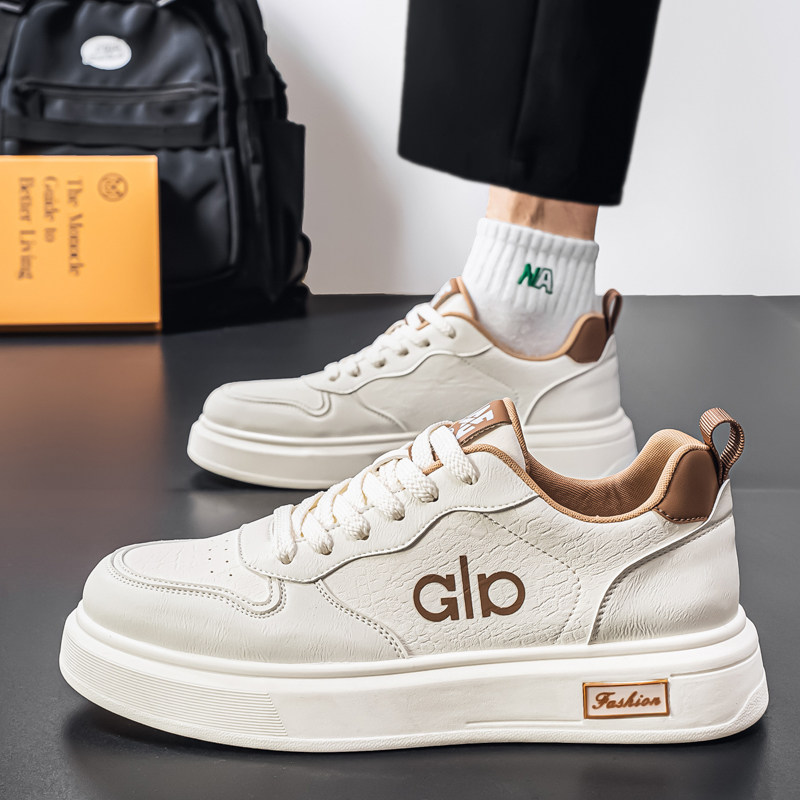 男鞋2026新款春季学生厚底休闲小白板鞋潮流小众百搭工作运动潮鞋,流行男鞋,单鞋,淘宝优惠券,粉丝福利购,淘宝优惠卷