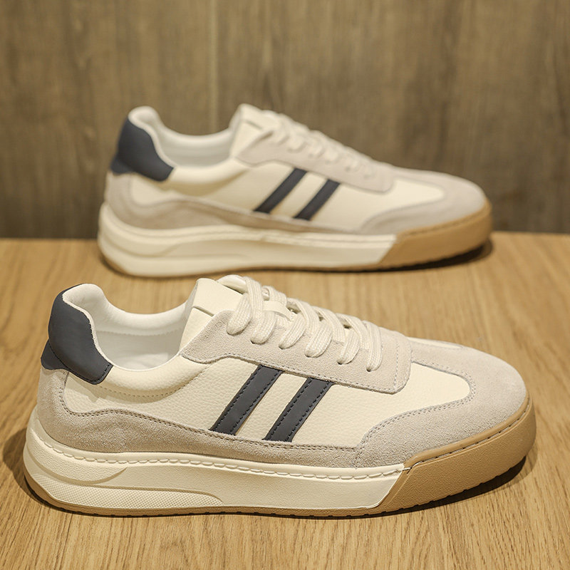 男鞋2026新款春季韩版百搭德训鞋高级感潮流厚底休闲运动小白板鞋,流行男鞋,单鞋,淘宝优惠券,粉丝福利购,淘宝优惠卷