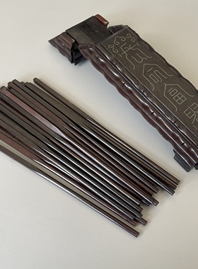 精品鸡翅木筷子盒红木筷子古典风特价清仓处理