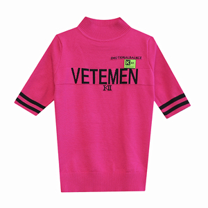 RS49058#冬季新款欧货短袖毛衣女半高领套头洋气小衫打底针织衫上衣潮