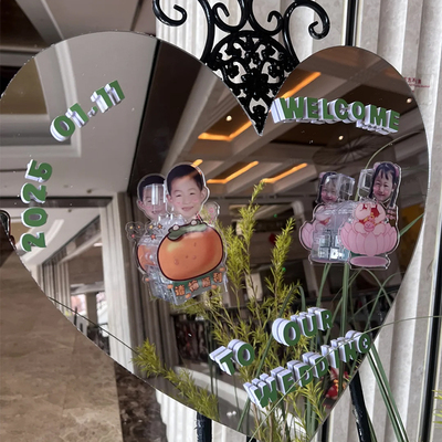 立式爱心镜子拍照神器