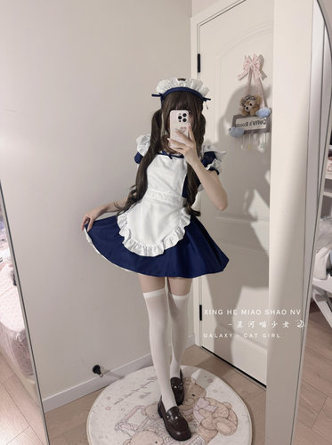 星河喵少女甜心天使女仆日系可爱圣诞节装洛丽塔连衣裙套装女