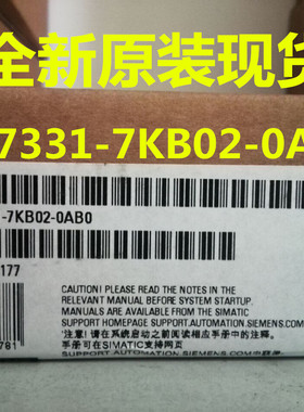 西门子S7-300PLC模拟量模块SM331 6ES7331 6ES7 331-7KB02-0AB0