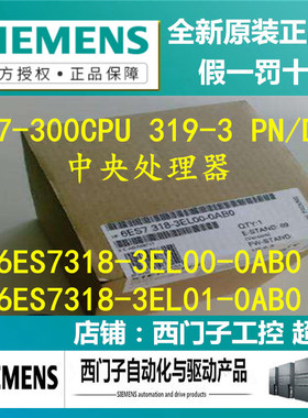 S7-300CPU 319-3 PN/DP中央处理器6ES7318-3EL00/3EL01-0AB0/OABO