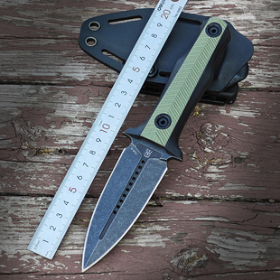 进口户外战术小直刀开刃求生刀具随身双刃小刀高硬度生存防身折刀