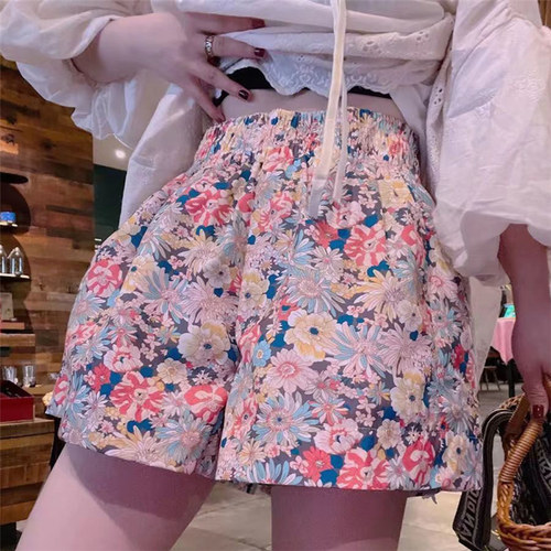 胖mm300斤时尚印花短裤女