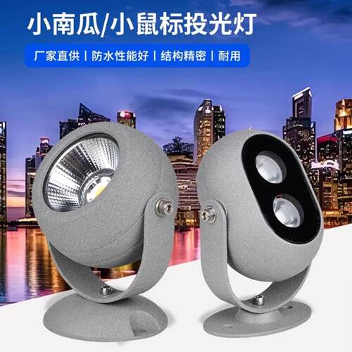 led户外防水小南瓜圆形投光灯