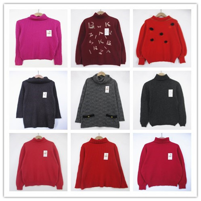 复古着vintage日韩原单学院风甜美系条纹字母印花套头纯毛衣M0304