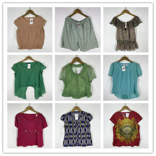 复古着vintage日韩尖货民族风甜美森女系真丝桑蚕丝衬衫 上衣E3122