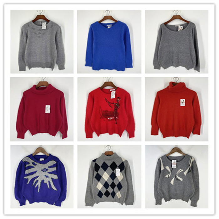 复古着vintage外贸精品学院风森女系绣花装饰安哥拉兔绒毛衣X1302