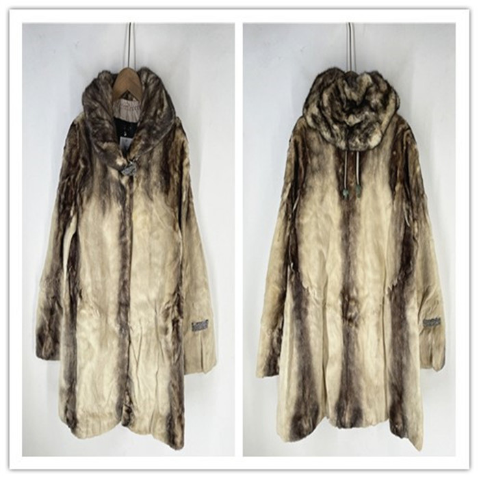 复古着vintage日韩尖货学院风甜美森系渲染兔毛皮草大衣外套C0836