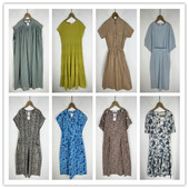 复古着vintage日韩精选校园风甜美系条纹波点印花棉布连衣裙P5163