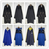 复古着vintage日韩原单学院风甜美系纯色拼接中长款 风衣外套F1701