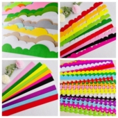 幼儿园学校教室墙面环境布置无纺布彩色边框条围栏栏杆装 饰材料