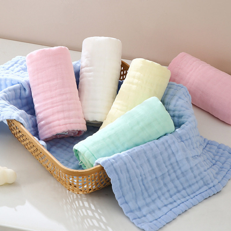 纯棉纱布毛巾婴儿盖肚毯儿童宝宝洗澡巾新生儿用品大人毛巾30x70
