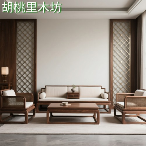 新中式实木沙发组合宋代美学