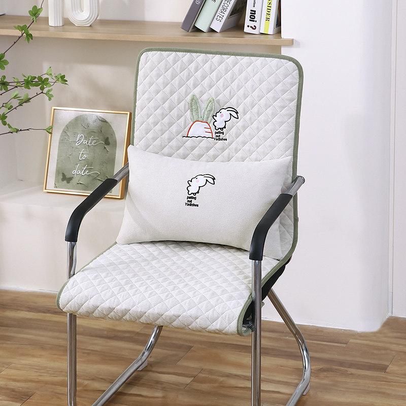 办公室椅子套罩电脑座椅套防滑腰靠靠垫连体坐垫转椅老板椅保护套