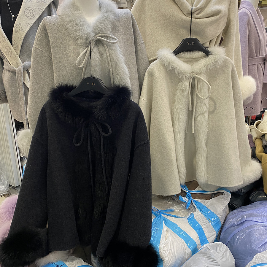 圆领冬季长袖超好看温柔羊绒大衣