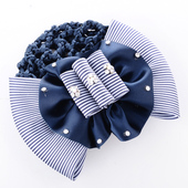 银行头花 曌璇发饰 D012 款 护士 职业头花发网夹 条纹镶钻经典