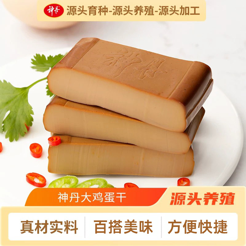神丹大块鸡蛋干100g*5袋图片