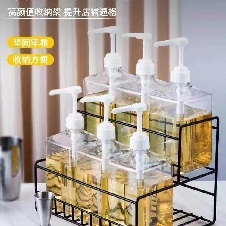 糖浆架果露架铁艺糖压瓶浆奶茶店吧台收纳盒莫林糖浆展示架多层商